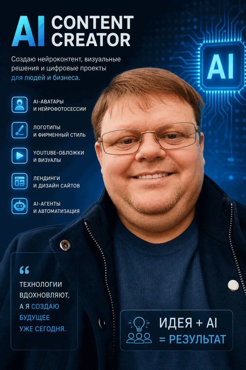 Дмитрий Морозов на фоне AI-графики